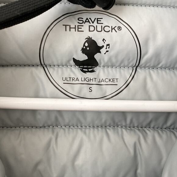 Save the Duck Navy Ultra Light Jacket Puffer Vest Size: S - Picture 5 of 7